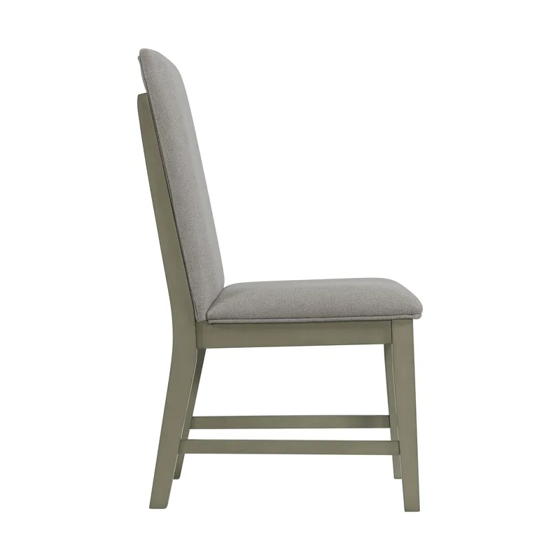 Zig Side Chair W/ Fabric Ladder Back Grey