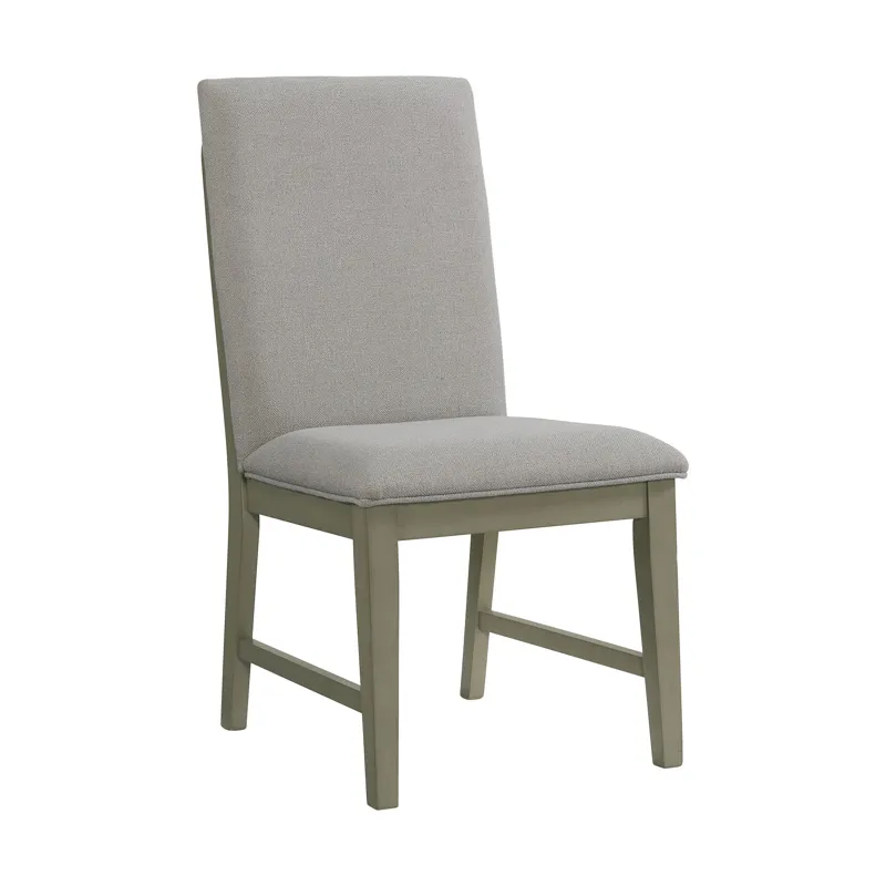 Zig Side Chair W/ Fabric Ladder Back Grey