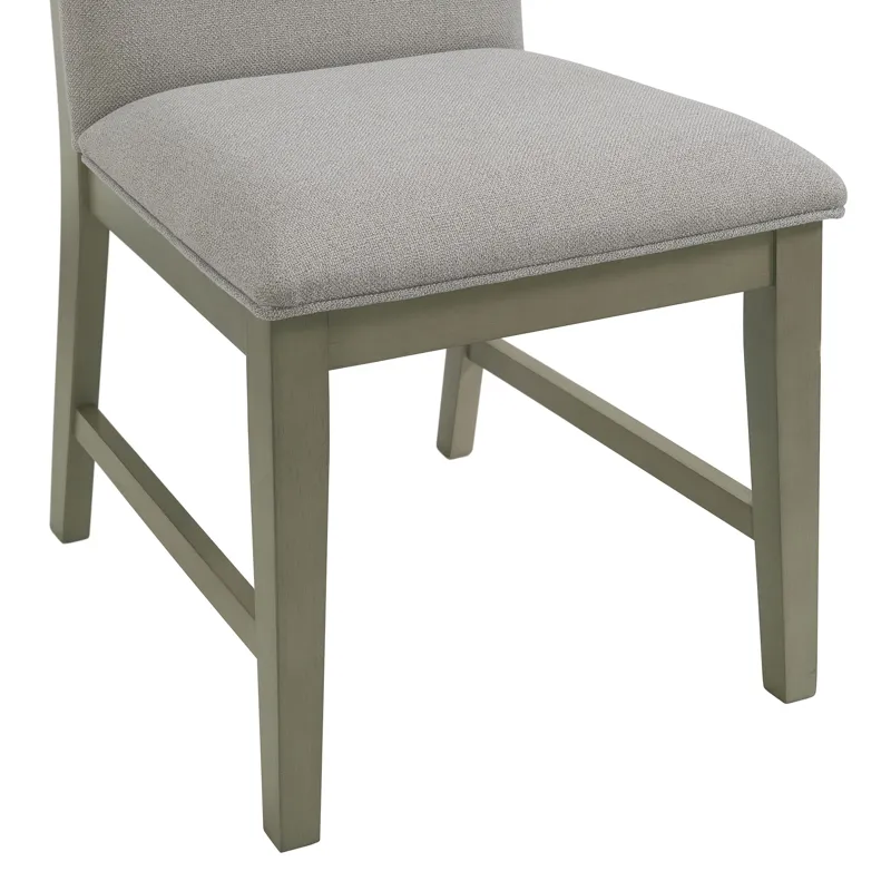 Zig Side Chair W/ Fabric Ladder Back Grey