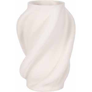 15" LG WHITE 3D PRINTED VASE