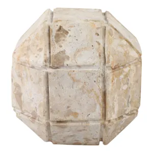 5" Pompano Medium Beige Marble Sphere