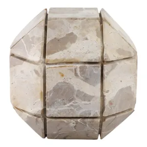 6" Pompano Large Beige Marble Sphere