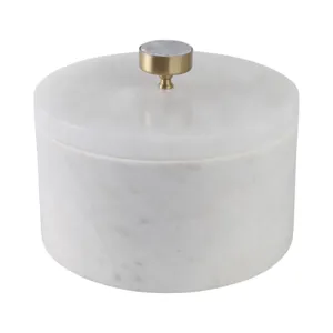 8" Vero Large Alabaster And Marble Box