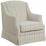 Mackenzie Swivel Glider Chair - Cream Grey Stripe