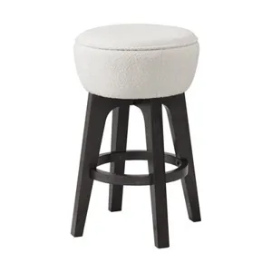 Upholstered Backless Barstool - Cocoa