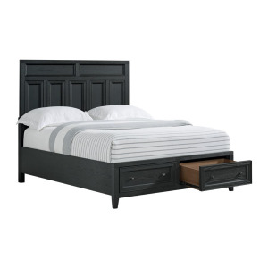 Woodinville Complete Queen Storage Bed - Ebony