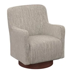 Swivel Chair w/Wood Base - Speckled Tan