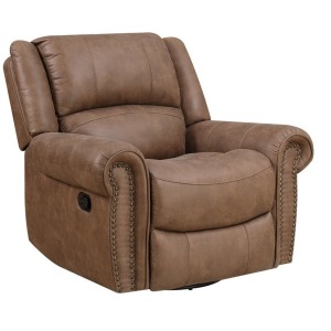 Spencer Swivel Glider Recliner - Light Brown