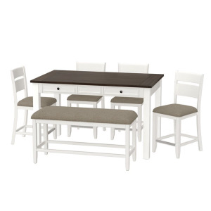 Sarasota 6 PC Gathering Dining Set - White