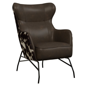 Accent Chair - Brown / Cow Print