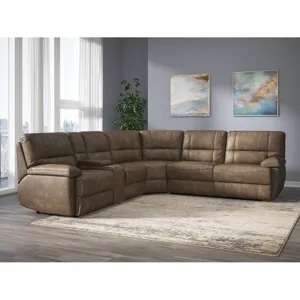 Aurora 3PC Power Reclining Sectional - Brown
