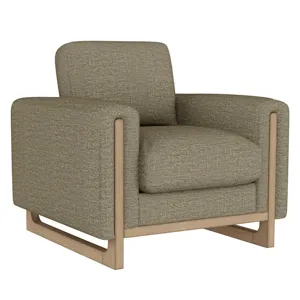 Sutton Place Chair w/Wood Base - Green