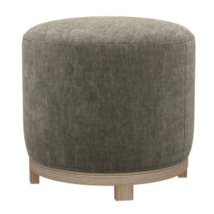 Lana Ottoman w/Wood Swivel Base - Mineral
