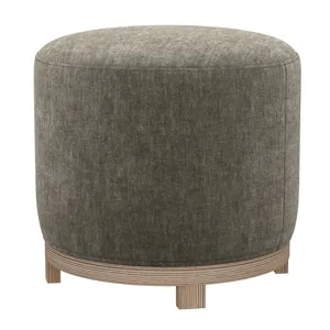 Lana Ottoman w/Wood Swivel Base - Mineral
