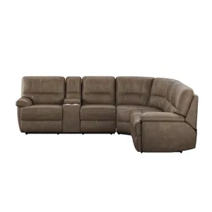 Aurora 3PC Power Reclining Sectional - Brown