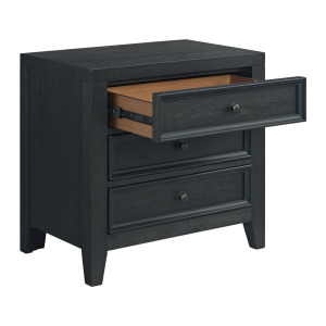 Woodinville 3 Drawer Nightstand - Ebony