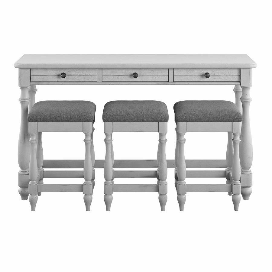 Sofa Table with 3 Stools 11012140100400 by Emerald Home Furnishings at