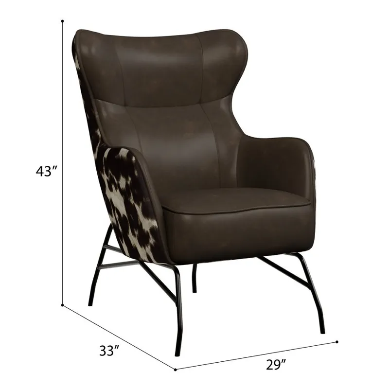 Accent Chair - Brown / Cow Print