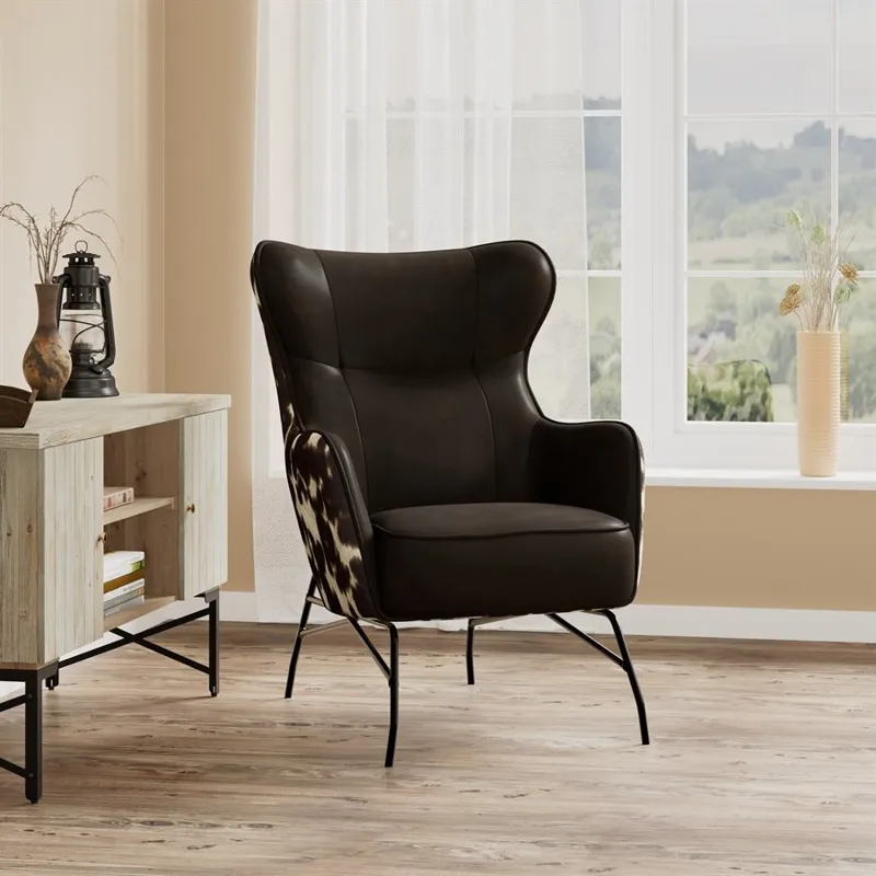 Accent Chair - Brown / Cow Print