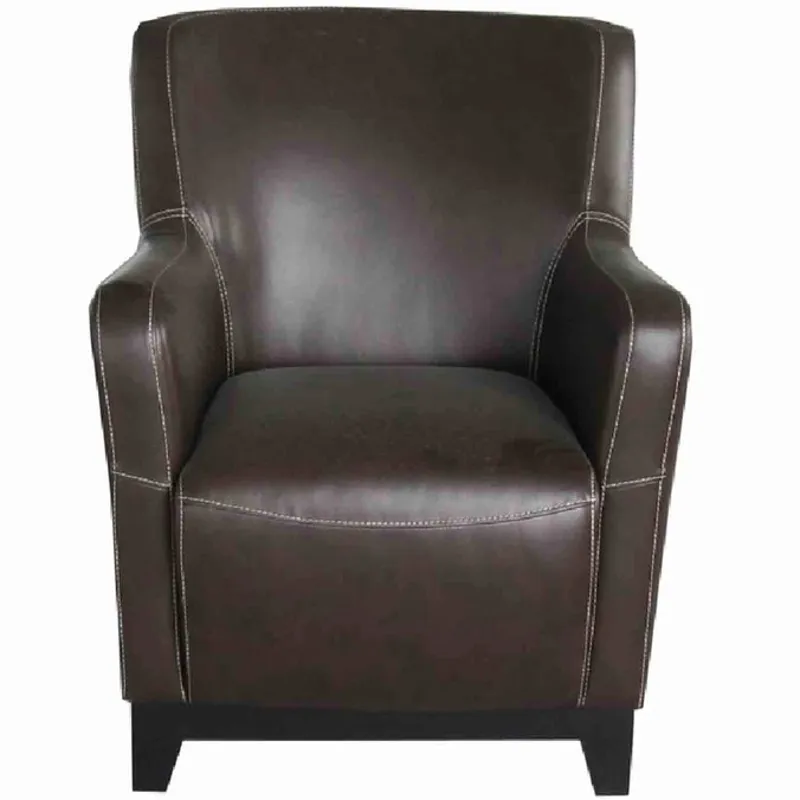 Accent Chair Brown Pu