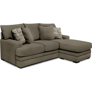 Luca Sofa with Floating Ottoman Chaise - Living Large Tobacco