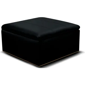 Hendrix Leather Storage Ottoman with Nails