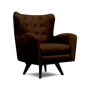 SoHo Living Harlow Leather Swivel Chair - Revelation Tigers Eye