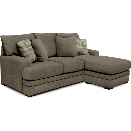 Luca Sofa with Floating Ottoman Chaise - Living Large Tobacco