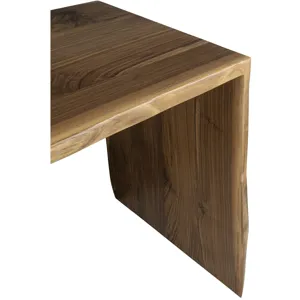 Walnut Waterfall Counter Height Table