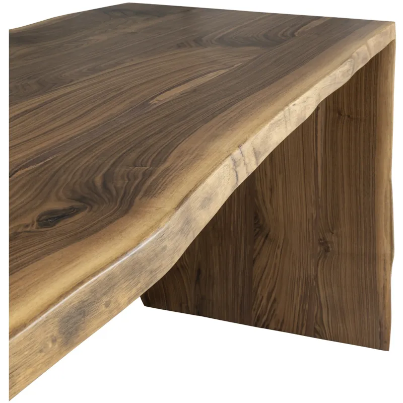 Walnut Waterfall Counter Height Table