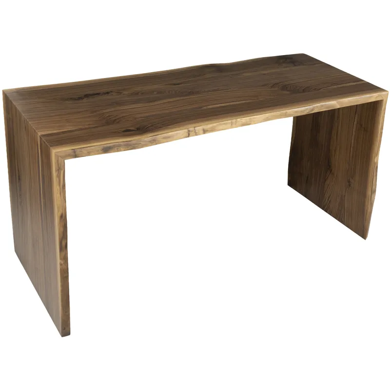 Walnut Waterfall Counter Height Table