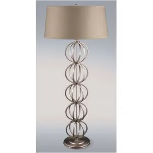57 Inch Satin Nickel Five Ball Metal Floor Lamp