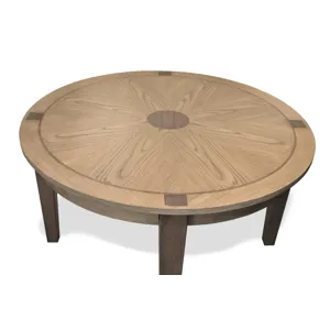 Sun Haven - 52" Round Dining Table - Oak and Walnut Finish