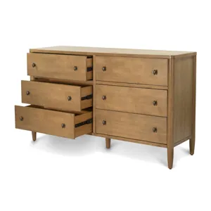 Chatham - 6 Drawer Dresser - Warm Maple Finish