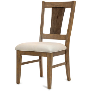 Sun Haven - Upholstered Side Chair - Set of 2 - Natural Oak and Walnut Finish - Cream Upholstery