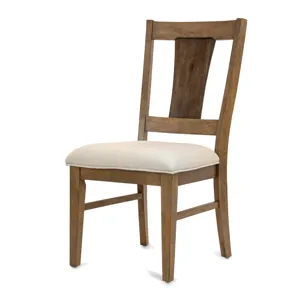 Sun Haven - Upholstered Side Chair - Set of 2 - Natural Oak and Walnut Finish - Cream Upholstery