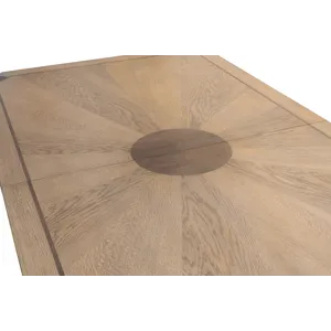 Sun Haven - Rectangular Extendable Dining Table with Self Storing Leaf (78"-96") - Oak and Walnut Finish