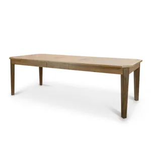 Sun Haven - Rectangular Extendable Dining Table with Self Storing Leaf (78"-96") - Oak and Walnut Finish