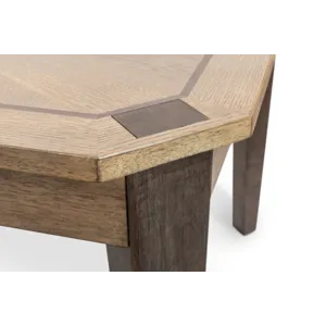 Sun Haven - Rectangular Extendable Dining Table with Self Storing Leaf (78"-96") - Oak and Walnut Finish
