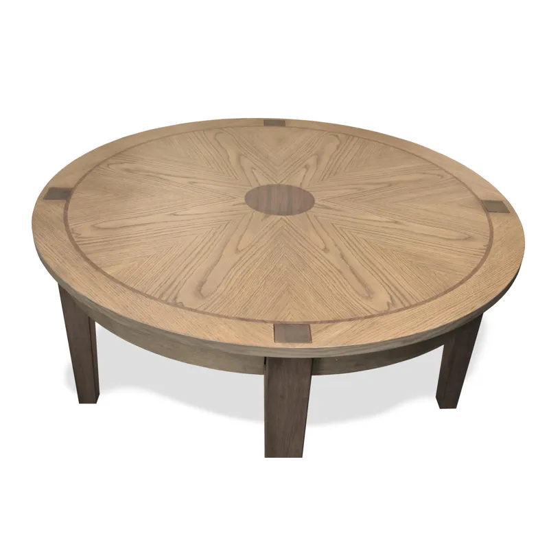 Sun Haven - 52" Round Dining Table - Oak and Walnut Finish