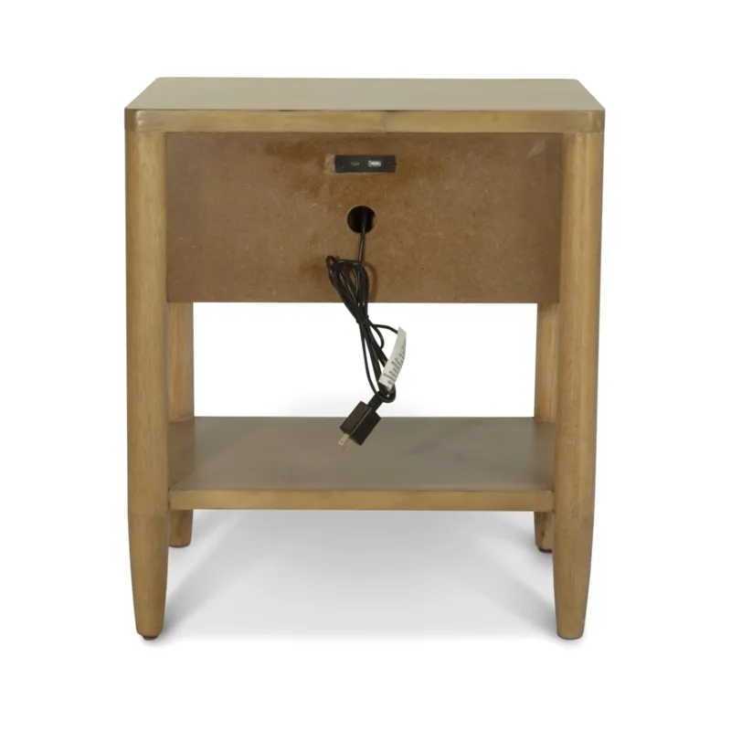 Chatham - 1 Drawer Nightstand with USB-A and USB-C Port - Warm Maple Finish