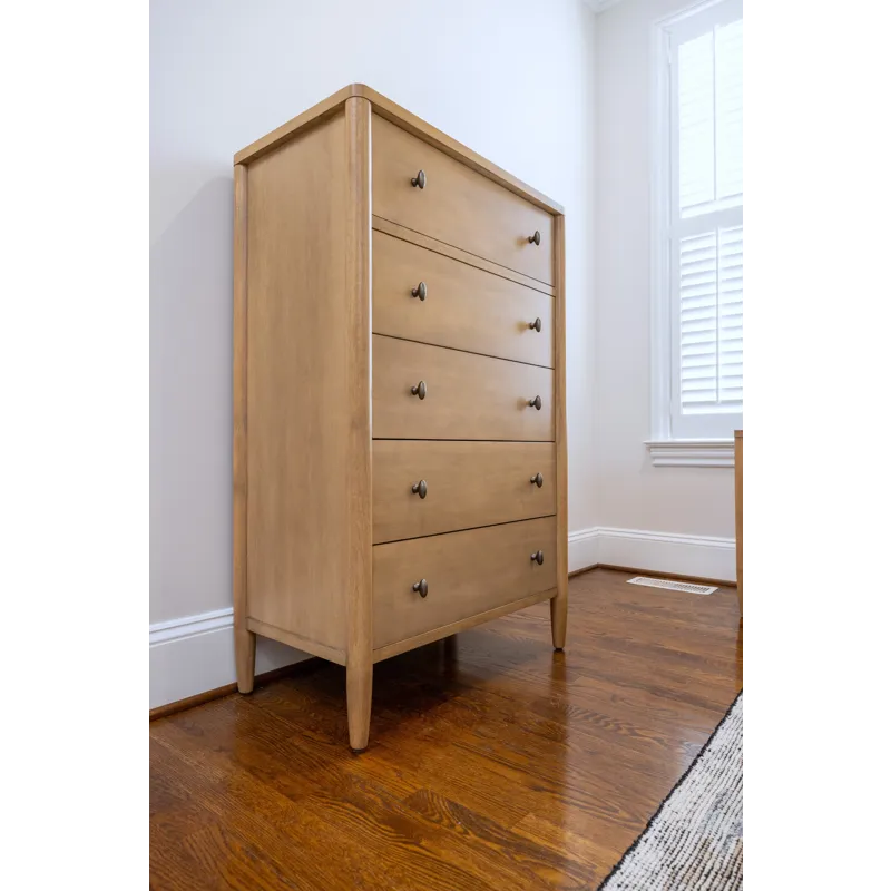 Chatham - 5 Drawer Chest - Warm Maple Finish