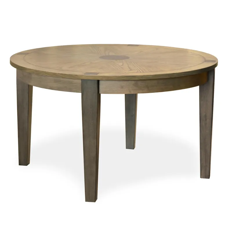 Sun Haven - 52" Round Dining Table - Oak and Walnut Finish