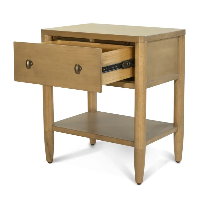 Chatham - 1 Drawer Nightstand with USB-A and USB-C Port - Warm Maple Finish