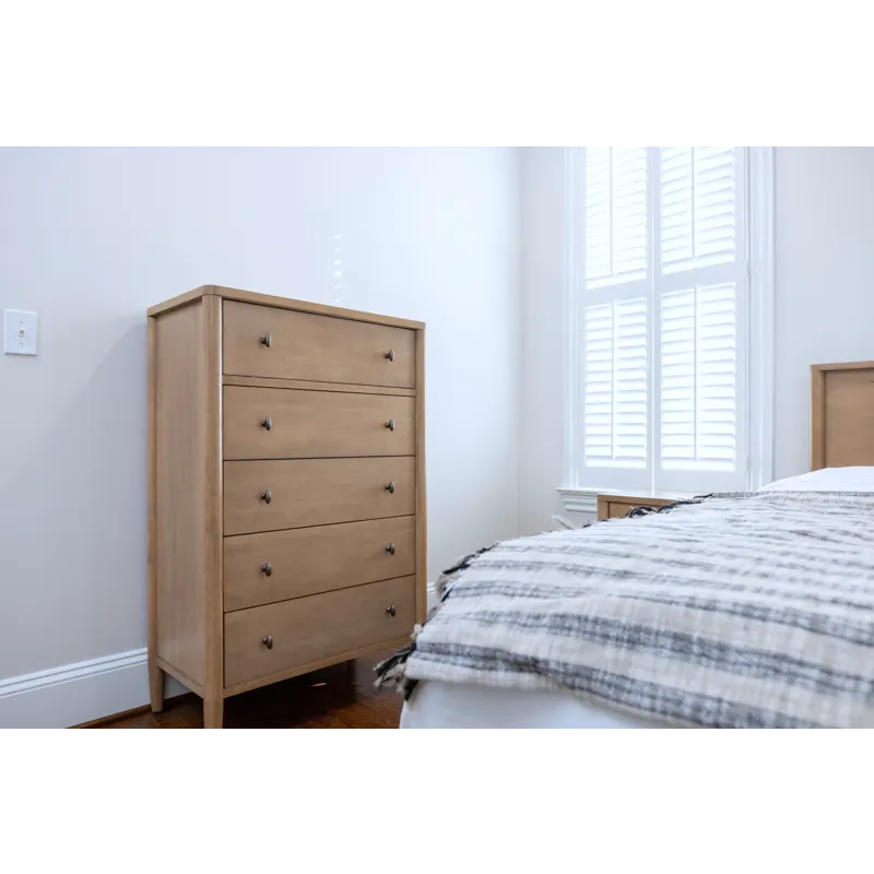 Chatham - 5 Drawer Chest - Warm Maple Finish