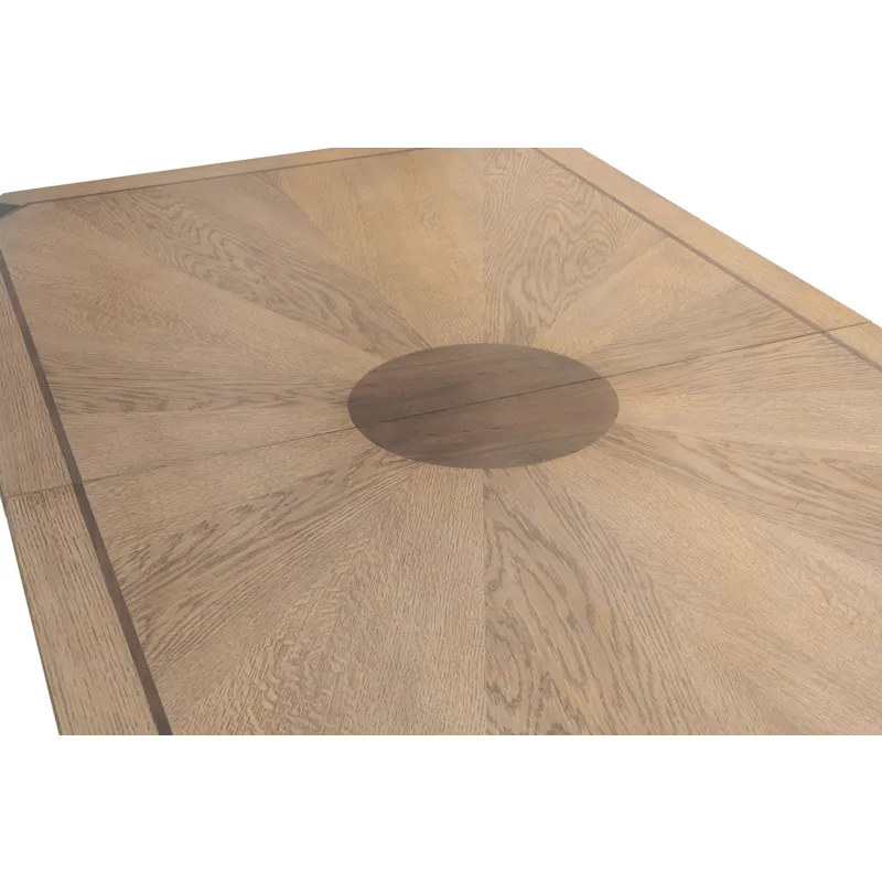 Sun Haven - Rectangular Extendable Dining Table with Self Storing Leaf (78"-96") - Oak and Walnut Finish
