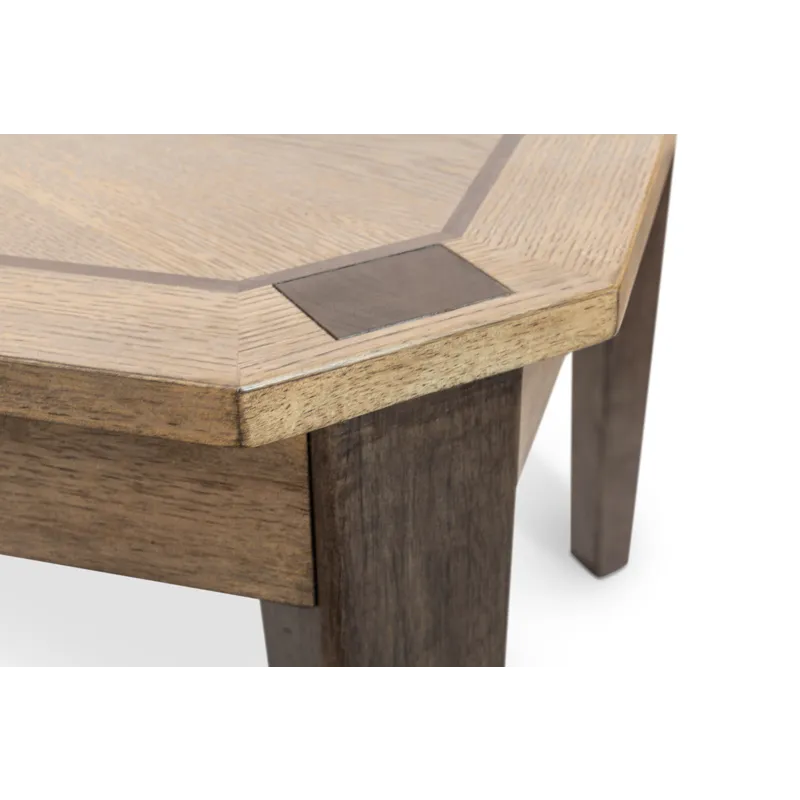 Sun Haven - Rectangular Extendable Dining Table with Self Storing Leaf (78"-96") - Oak and Walnut Finish