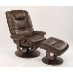 Leather Chair and Ottoman