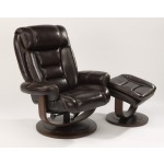 Leather Chair and Ottoman