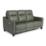 Forte Leather Power Reclining Sofa w/Power Headrests